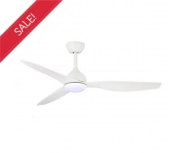Fanco Eco Style 3 Blade 52" DC Ceiling Fan with Remote & LED Light Control in White